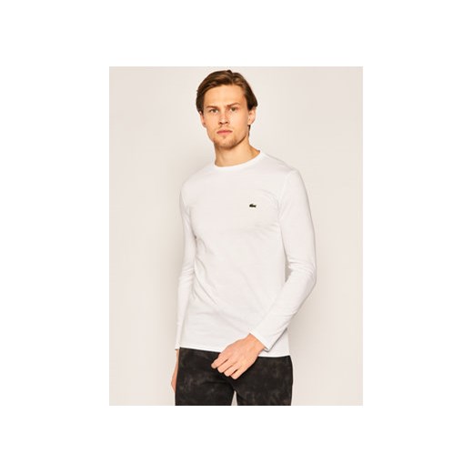 Lacoste Longsleeve TH6712 Biały Regular Fit ze sklepu MODIVO w kategorii T-shirty męskie - zdjęcie 168689297