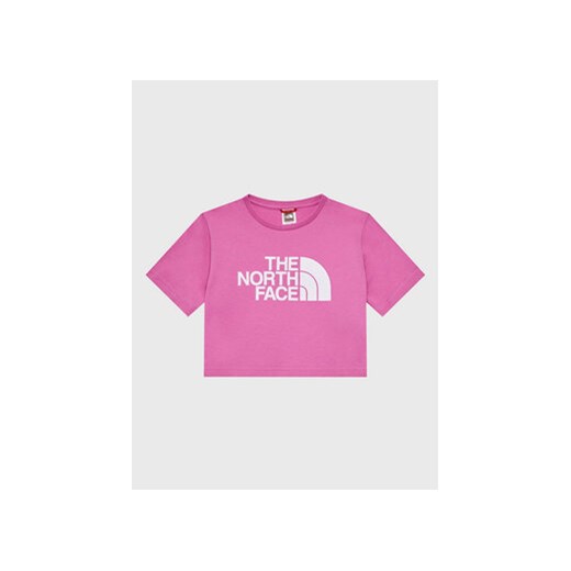 The North Face T-Shirt Crop Easy NF0A83EU Różowy Regular Fit ze sklepu MODIVO w kategorii Bluzki dziewczęce - zdjęcie 168689338
