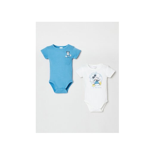 OVS Komplet 2 par body dziecięcych 1760665 Niebieski Regular Fit ze sklepu MODIVO w kategorii Body niemowlęce - zdjęcie 168689518
