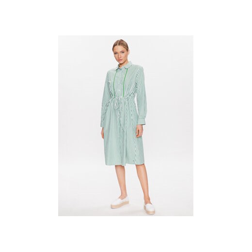Tommy Hilfiger Sukienka koszulowa WW0WW37955 Zielony Regular Fit ze sklepu MODIVO w kategorii Sukienki - zdjęcie 168689625