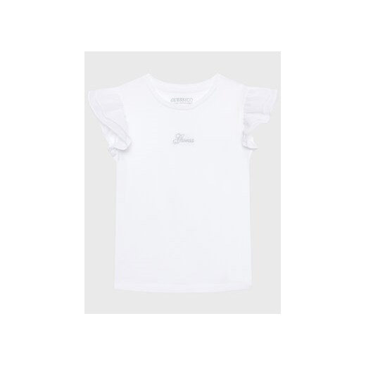 Guess Bluzka K3GP25 K6YW1 Biały Regular Fit ze sklepu MODIVO w kategorii Bluzki dziewczęce - zdjęcie 168689898
