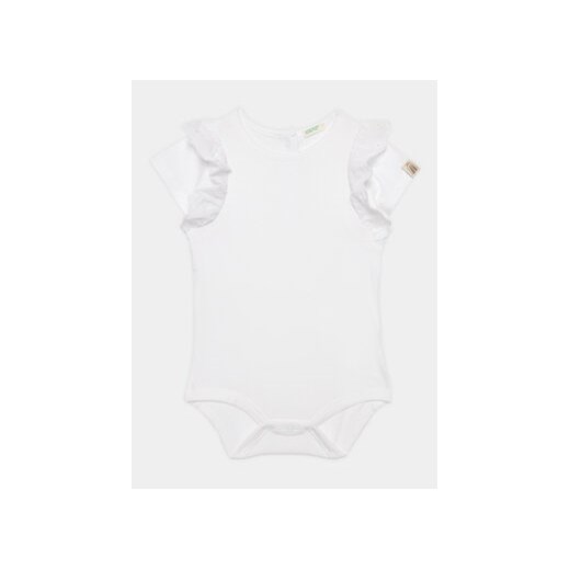 United Colors Of Benetton Body dziecięce 3P4ZAB00D Biały Regular Fit ze sklepu MODIVO w kategorii Body niemowlęce - zdjęcie 168690278