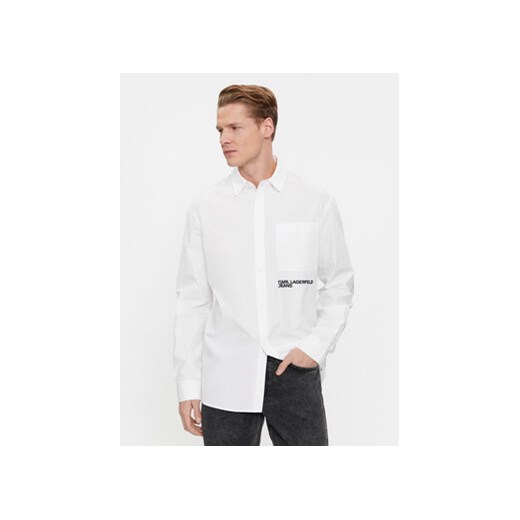 Karl Lagerfeld Jeans Koszula 240D1601 Biały Slim Fit ze sklepu MODIVO w kategorii Koszule męskie - zdjęcie 168690708