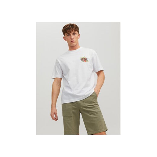 Jack&Jones T-Shirt Flores 12228776 Biały Loose Fit ze sklepu MODIVO w kategorii T-shirty męskie - zdjęcie 168690767