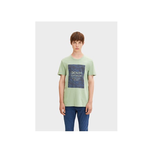 Tom Tailor Denim T-Shirt 1033036 Zielony Regular Fit ze sklepu MODIVO w kategorii T-shirty męskie - zdjęcie 168690826