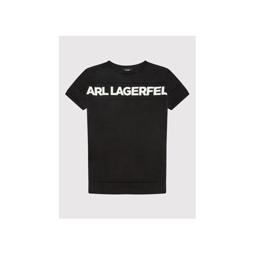 Karl Lagerfeld Kids Sukienka codzienna Z12206 D Czarny Regular Fit 14Y wyprzedaż MODIVO