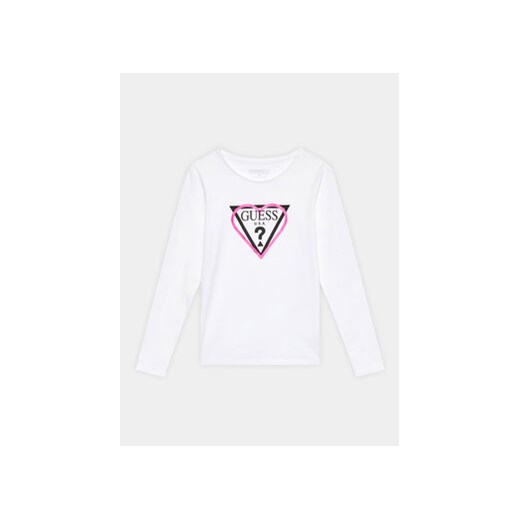 Guess Bluzka J3YI03 K6YW4 Biały Regular Fit ze sklepu MODIVO w kategorii Bluzki dziewczęce - zdjęcie 168691189