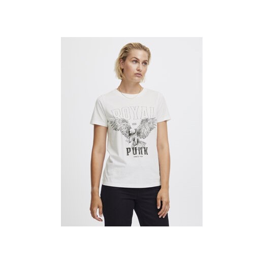 ICHI T-Shirt 20120143 Biały Regular Fit ze sklepu MODIVO w kategorii Bluzki damskie - zdjęcie 168691568