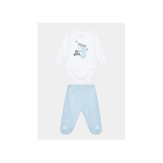 Guess Komplet dziecięcy P3BG07 KA6W0 Biały Regular Fit ze sklepu MODIVO w kategorii Komplety niemowlęce - zdjęcie 168691745