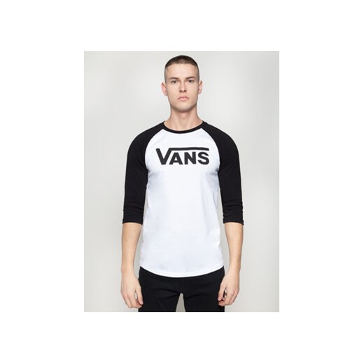 Vans Longsleeve Classic Ragl VN0002QQYB21 Biały Slim Fit ze sklepu MODIVO w kategorii T-shirty męskie - zdjęcie 168691817