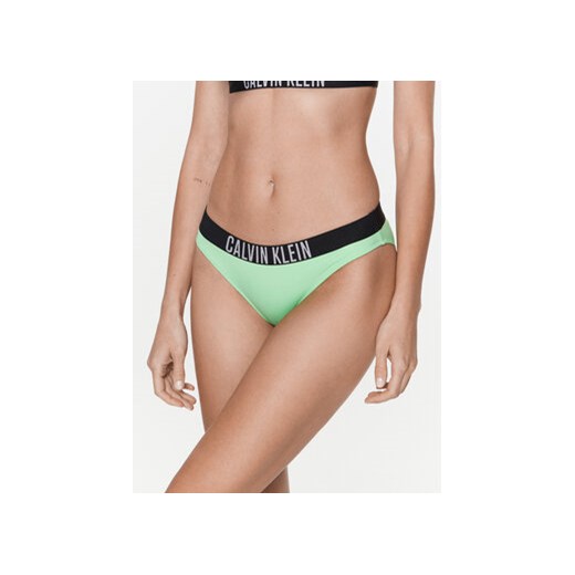 Calvin Klein Swimwear Dół od bikini KW0KW01983 Zielony ze sklepu MODIVO w kategorii Stroje kąpielowe - zdjęcie 168691906