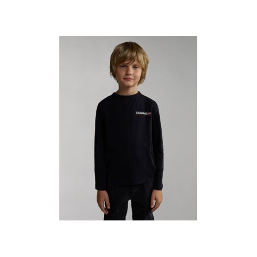 Napapijri Bluzka NP0A4HGQ S Czarny Regular Fit ze sklepu MODIVO w kategorii T-shirty chłopięce - zdjęcie 168692208