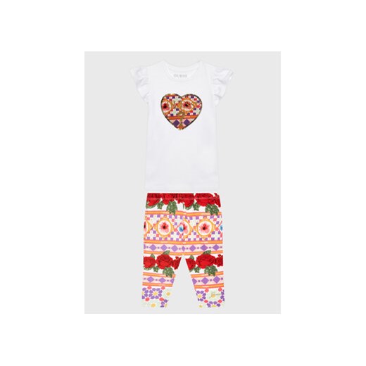 Guess Komplet t-shirt i spodnie K3GG00 K6YW3 Kolorowy Regular Fit ze sklepu MODIVO w kategorii Komplety dziewczęce - zdjęcie 168692249