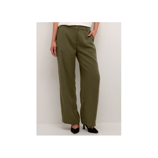 Cream Spodnie materiałowe Crcocamia 10611708 Zielony Regular Fit ze sklepu MODIVO w kategorii Spodnie damskie - zdjęcie 168692538