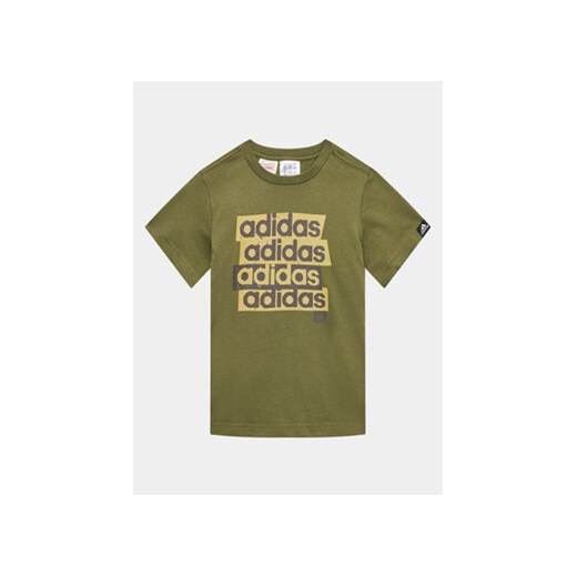 adidas T-Shirt HR8145 Zielony ze sklepu MODIVO w kategorii T-shirty chłopięce - zdjęcie 168692788