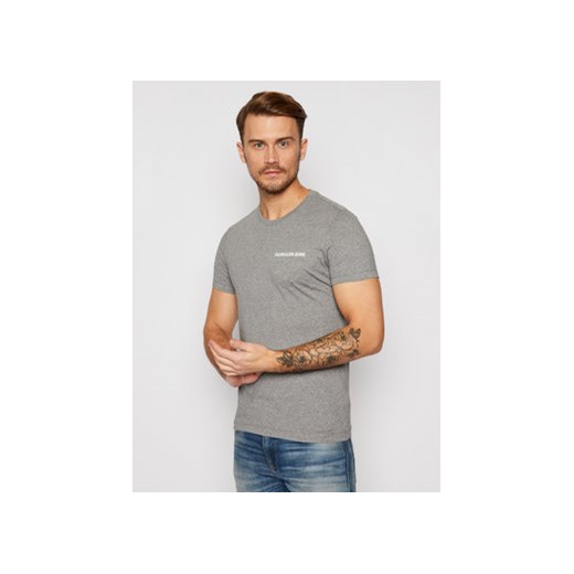 Calvin Klein Jeans T-Shirt Institutional J30J307852 Szary Slim Fit ze sklepu MODIVO w kategorii T-shirty męskie - zdjęcie 168693938