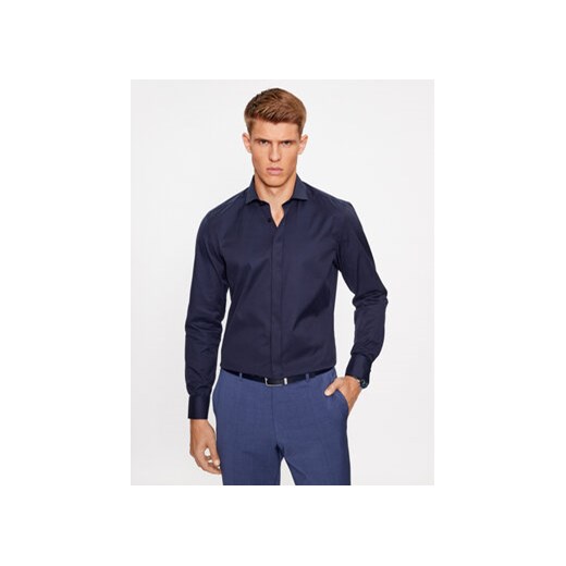 Eterna Koszula 8817/F392 Granatowy Slim Fit ze sklepu MODIVO w kategorii Koszule męskie - zdjęcie 168694309