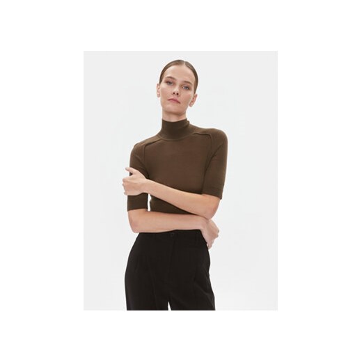 Calvin Klein Body K20K205990 Brązowy Slim Fit ze sklepu MODIVO w kategorii Bluzki damskie - zdjęcie 168694386