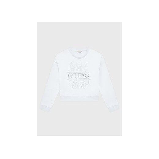 Guess Bluza J3GQ02 K82T0 Biały Regular Fit ze sklepu MODIVO w kategorii Bluzy dziewczęce - zdjęcie 168694689