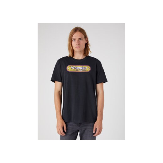 Wrangler T-Shirt Branded W773EEXV6 112331867 Czarny Regular Fit ze sklepu MODIVO w kategorii T-shirty męskie - zdjęcie 168695138