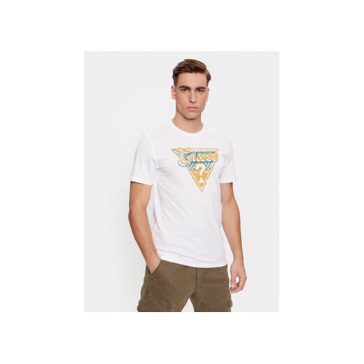 Guess T-Shirt M4RI06 I3Z14 Biały Regular Fit ze sklepu MODIVO w kategorii T-shirty męskie - zdjęcie 168695557