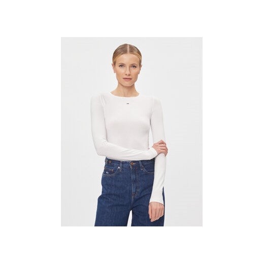 Tommy Jeans Body Essential DW0DW17389 Biały Slim Fit ze sklepu MODIVO w kategorii Bluzki damskie - zdjęcie 168695558