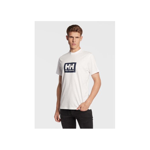 Helly Hansen T-Shirt Box 53285 Biały Regular Fit ze sklepu MODIVO w kategorii T-shirty męskie - zdjęcie 168695646