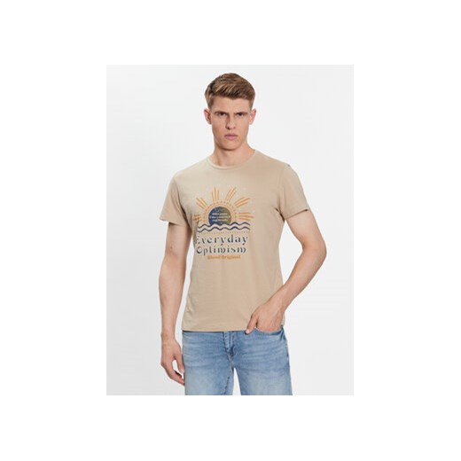 Blend T-Shirt 20715030 Beżowy Regular Fit ze sklepu MODIVO w kategorii T-shirty męskie - zdjęcie 168695716