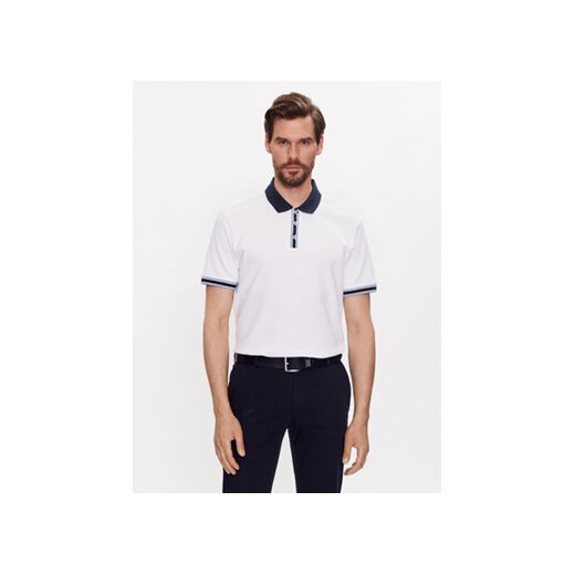 Pierre Cardin Polo 20714/000/2052 Biały Regular Fit ze sklepu MODIVO w kategorii T-shirty męskie - zdjęcie 168696469
