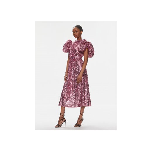 ROTATE Sukienka koktajlowa 1118621099 Różowy Regular Fit ze sklepu MODIVO w kategorii Sukienki - zdjęcie 168696869