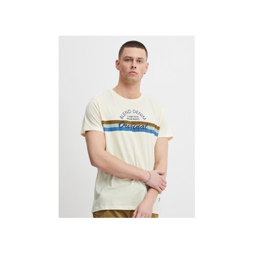 Blend T-Shirt 20715035 Écru Regular Fit ze sklepu MODIVO w kategorii T-shirty męskie - zdjęcie 168697048