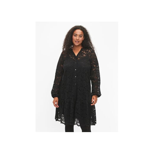 Zizzi Sukienka koktajlowa X96086E Czarny Regular Fit ze sklepu MODIVO w kategorii Sukienki - zdjęcie 168697098