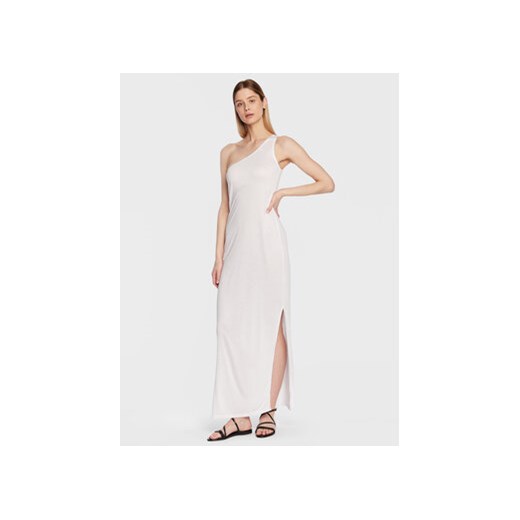 Calvin Klein Swimwear Sukienka plażowa KW0KW02098 Biały Regular Fit ze sklepu MODIVO w kategorii Odzież plażowa - zdjęcie 168697267