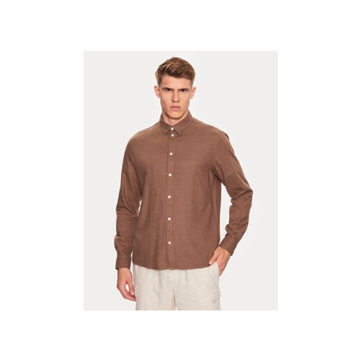 Solid Koszula 21107646 Brązowy Regular Fit ze sklepu MODIVO w kategorii Koszule męskie - zdjęcie 168697329