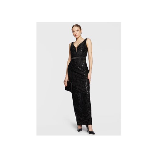 Fracomina Sukienka wieczorowa FQ23SD3002W62401 Czarny Slim Fit ze sklepu MODIVO w kategorii Sukienki - zdjęcie 168697499
