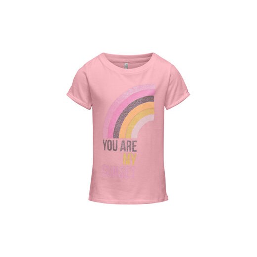 Kids ONLY Top 15292332 Różowy Regular Fit ze sklepu MODIVO w kategorii Bluzki dziewczęce - zdjęcie 168697799