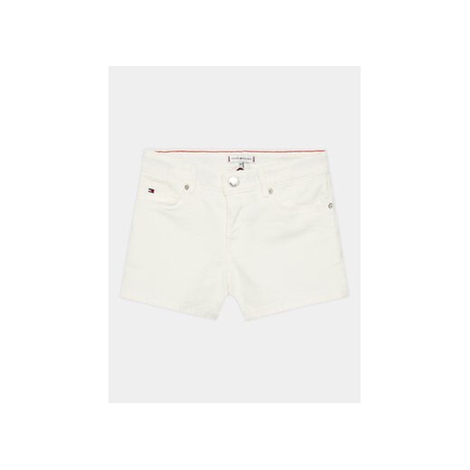 Tommy Hilfiger Szorty jeansowe Nora KG0KG07243 D Biały Skinny Fit ze sklepu MODIVO w kategorii Spodenki dziewczęce - zdjęcie 168698109