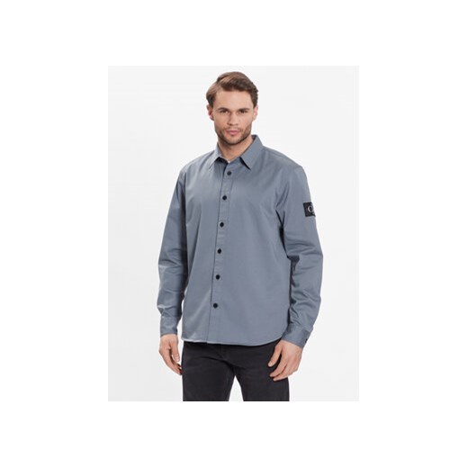 Calvin Klein Jeans Koszula J30J323255 Szary Relaxed Fit ze sklepu MODIVO w kategorii Koszule męskie - zdjęcie 168698268