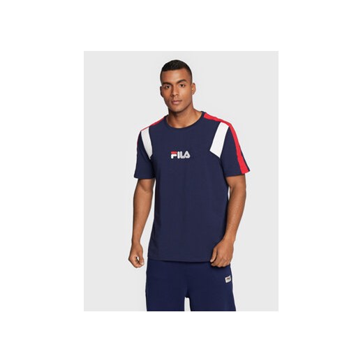 Fila T-Shirt Bormio FAM0175 Granatowy Regular Fit ze sklepu MODIVO w kategorii T-shirty męskie - zdjęcie 168698537