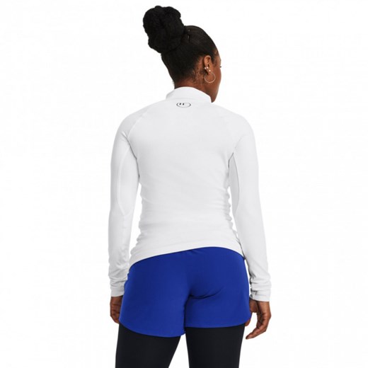 Damski longsleeve treningowy Under Armour UA CG Authentics Mockneck - biały ze sklepu Sportstylestory.com w kategorii Bluzki damskie - zdjęcie 168699736