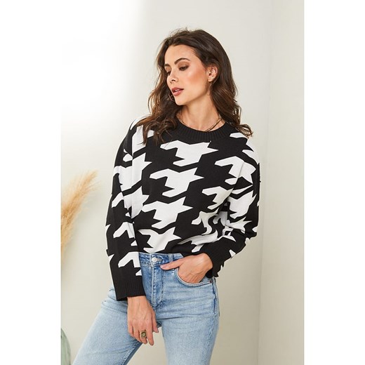 Soft Cashmere Sweter w kolorze czarno-białym ze sklepu Limango Polska w kategorii Swetry damskie - zdjęcie 168703198