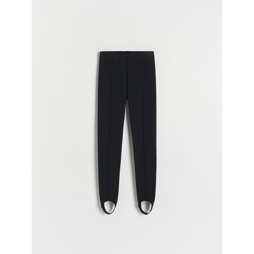 Reserved - Ocieplane legginsy z zapiętkiem - czarny ze sklepu Reserved w kategorii Spodnie dziewczęce - zdjęcie 168704495