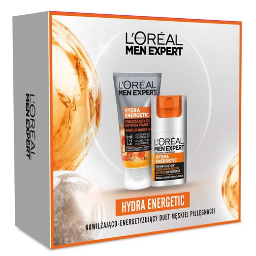L'Oreal Men Expert Hydra Energetic (Krem nawilżający 50ml + Żel do mycia twarzy One Size wyprzedaż Super-Pharm