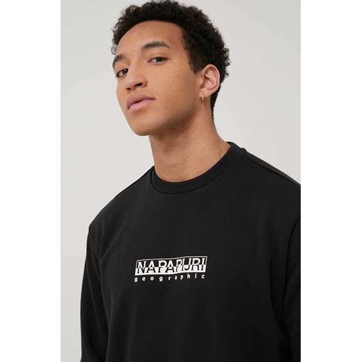 Napapijri bluza męska kolor czarny z nadrukiem NP0A4GBF0411-001 ze sklepu PRM w kategorii Bluzy męskie - zdjęcie 168711856