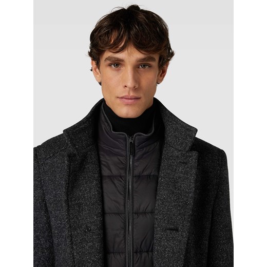 Krótki płaszcz z dodatkiem wełny lana i stójką Bugatti 58 okazja Peek&Cloppenburg 