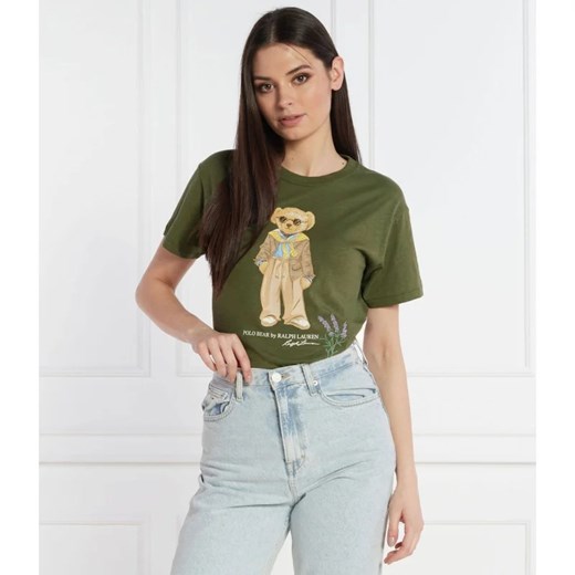 POLO RALPH LAUREN T-shirt PROV BEAR | Regular Fit ze sklepu Gomez Fashion Store w kategorii Bluzki damskie - zdjęcie 168712317