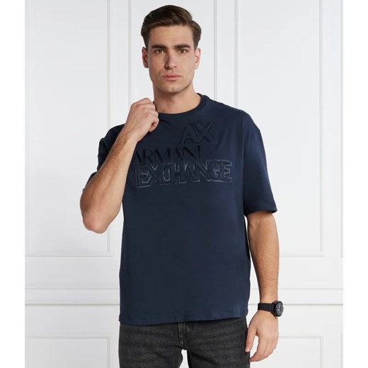 Armani Exchange t-shirt męski z krótkim rękawem z bawełny na wiosnę 