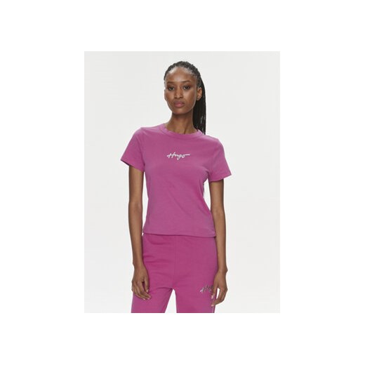 Hugo T-Shirt Classic 50508289 Różowy Regular Fit ze sklepu MODIVO w kategorii Bluzki damskie - zdjęcie 168716057