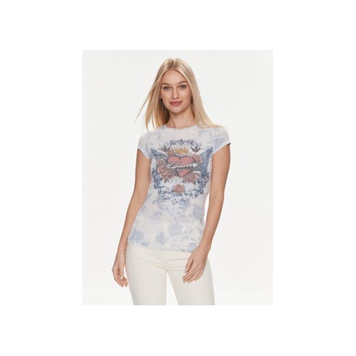 Guess T-Shirt W4RI21 KBYH0 Kolorowy Slim Fit ze sklepu MODIVO w kategorii Bluzki damskie - zdjęcie 168716819