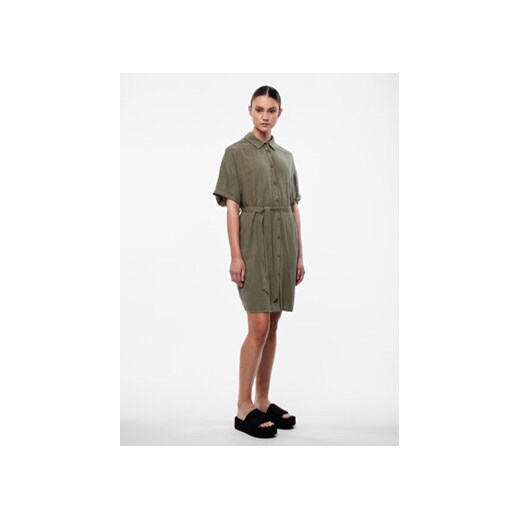 Pieces Sukienka koszulowa 17132920 Zielony Regular Fit ze sklepu MODIVO w kategorii Sukienki - zdjęcie 168716898